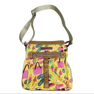 LILLY BLOOM Yellow Summer Beach Theme Crossbody